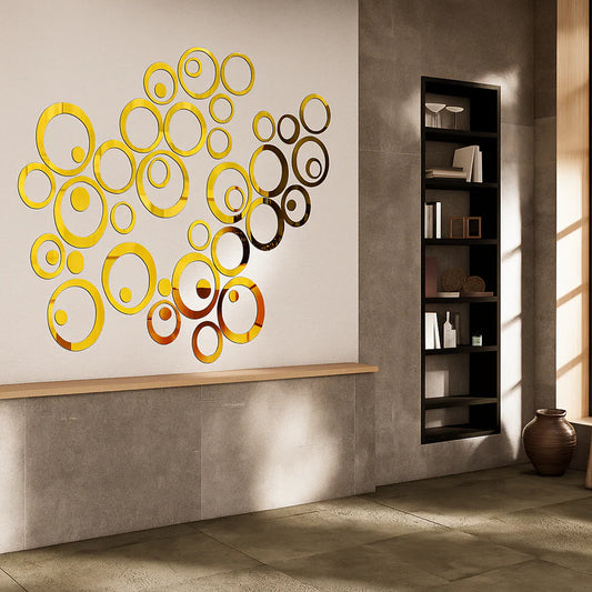 Acrylic Circle Ring Mirror Wall Decor