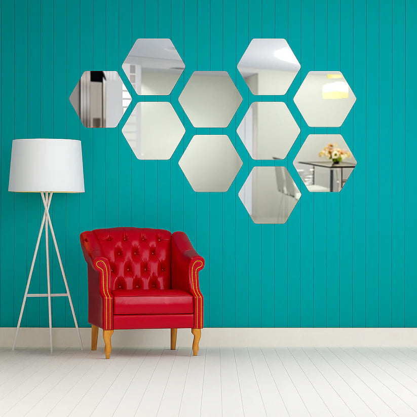 Acrylic Hexagon Wall Decor Mirror