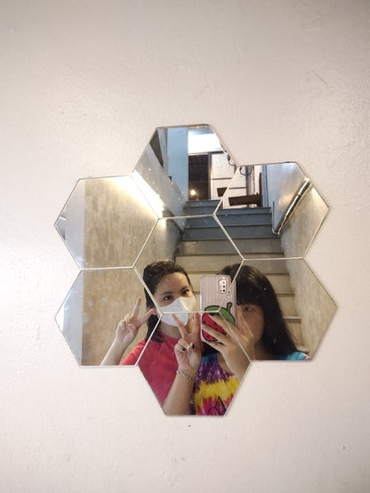 Acrylic Hexagon Wall Decor Mirror